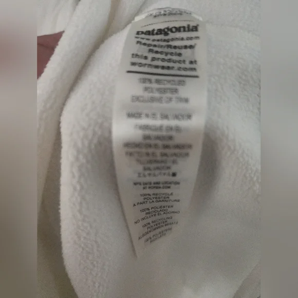 Patagonia White Quarter-Zip Fleece Pullover - Picture 5 of 8